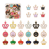 48Pcs 24 Colors Alloy Enamel Charms ENAM-TA0001-23-20