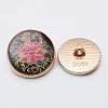 1-Hole Alloy Enamel Shank Button FIND-WH0116-52B-KCG-1