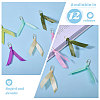 12Pcs Polyester Ribbon Bookmarks AJEW-CA00022-4