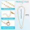 2Pcs Brass Paperclip Chains Necklaces NJEW-TAC0046-3
