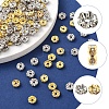120Pcs 2 Colors Brass Crystal Rhinestone Spacer Beads RB-FS0001-06-2