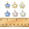 6Pcs 6 Colors Rack Plating Alloy with Rhinestone Pendants FIND-FS0002-54-5