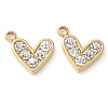 304 Stainless Steel with Rhinestone Charms STAS-Q345-37G-1