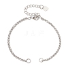 304 Stainless Steel Wheat Chain Bracelet Making AJEW-JB01473-1