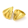 Ion Plating(IP) 304 Stainless Steel Triangle Stud Earrings EJEW-K295-09G-2