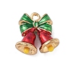Christmas Alloy Enamel Pendants ENAM-F156-01G-02-1