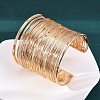 Iron Cuff Bangles BJEW-G741-05KCG-1