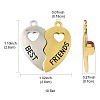 10 Sets Spray Painted Alloy Split Pendants FIND-FS0004-20-4