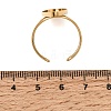 Teardrop 304 Stainless Steel Open Cuff Bangle Makings with Bezel Tray SA-CBABF3F-02G-07-3