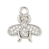 Brass Micro Pave Clear Cubic Zirconia Pendants KK-H528-05A-P-1