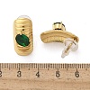 Brass & Glass & Plastic Stud Earrings EJEW-D302-03G-05-3