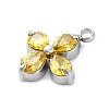 304 Stainless Steel Micro Pave Cubic Zirconia Pendants LS-STAS-U042-06P-04-2