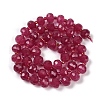 Natural Dyed White Jade Beads Strands G-H057-A22-16-3