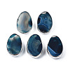 Natural Agate Slide Charms G-S359-382-1
