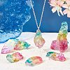 Electroplated Rough Raw Natural Quartz Beads G-NB0003-56-2