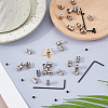 Alloy and Brass Pin Keepers Locking Clasps TOOL-WH0059-082A-P-4