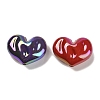 UV Plating Opaque Rainbow Iridescent Acrylic Beads X-SACR-R001-01A-2