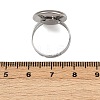 304 Stainless Steel Cuff Ring Components STAS-D372-06P-05-3