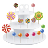 3-Tier Assemblable Plastic Lollipop Display Stands ODIS-WH0027-036-1