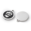 304 Stainless Steel Black Enamel Charms STAS-M102-17P-04-2