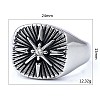 316 Stainless Steel with Cubic Zirconia Finger Rings for Men FS-WGEFB28-01-4