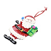 Christmas Santa Claus Handmade Polymer Clay Pendant Decorations HJEW-P017-01F-2