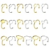 9Pcs 9 Styles Ion Plating(IP) 304 Stainless Steel Open Cuff Ring Components STAS-YW0003-18G-2