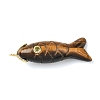 Natural Tiger Eye Carved Pendants G-P599-07G-03-1