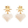 Cubic Zirconia Diamond Stud Earrings EJEW-N011-58C-2