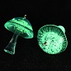 Luminous Epoxy Resin Mushroom Pendants RESI-C054-01F-1