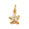 Brass Micro Pave Cubic Zirconia Pendants KK-S517-01A-G-1
