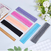 6Pcs 6 Colors Polyester & Silicone Wide Headband for Sports AJEW-GF0010-80-3