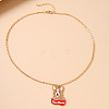 Alloy Enamel Animal Pendant Necklaces WG5B2A2-02-1