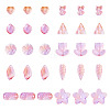 64Pcs Gradient Color Transparent Glass Beads GLAA-TA0003-48H-1
