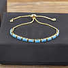 Brass Micro Pave Cubic Zirconia Slider Bracelets FS-WG49F5F-04-1