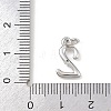 Brass Micro Pave Clear Cubic Zirconia Charms KK-P339-27P-02-3