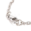 Rectangle with Word I Love You 304 Stainless Steel Pendant Necklace with Alloy Cable Chain for Women LS-NJEW-M192-01P-4