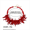 Resin Coral Shaped Beaded Bib Necklaces for Women FS-WG3D4DE-02-1