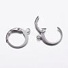 Tarnish Resistant 304 Stainless Steel Hoop Earrings STAS-K146-038-14.5mm-1