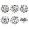6Pcs Glass Rhinestone Shank Buttons BUTT-FG0001-52P-6