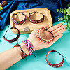 7Pc 7 Style Adjustable Polyester Ethnic Cord Wrap Bracelets BJEW-TAC0036-5