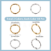 SUNNYCLUE 80Pcs 2 Colors Alloy Linking Rings FIND-SC0008-50-2