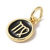 Real 18K Gold Plated Brass Enamel Charms KK-L216-001G-L-3