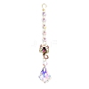 Alloy Rhinestones & Glass Charm Suncatchers HJEW-E013-01G-A-1