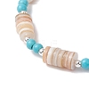 Natural Freshwater Shell Beaded Stretch Bracelets BJEW-JB11804-02-4