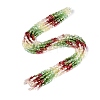 Electroplate Imitation Jade & Opaque & Transparent Glass Beads Strands EGLA-Q135-4x6MM-01F-2
