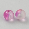Transparent Frosted Glass Beads GLAA-WH0032-21E-2