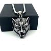 Vintage 304 Stainless Steel Lion Head Pendant Necklaces for Men Women OG9311-5