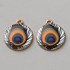Printed Alloy Enamel Pendants FIND-WH0148-418C-1