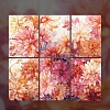 6Pcs 6 Styles flowers glazed Windows PET Stickers PW-WGE3BF6-03-1